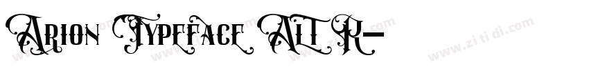 Arion Typeface Alt R字体转换